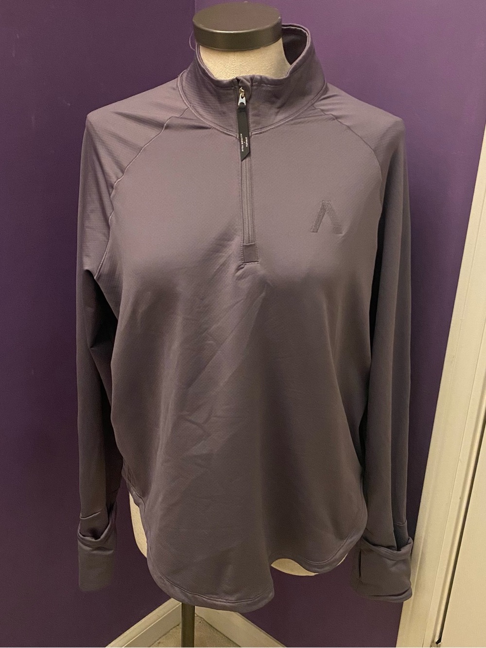 Allyson Felix + ATHLETA Whistler Jacket Women’s L Violet Nylon Zippered Pockets